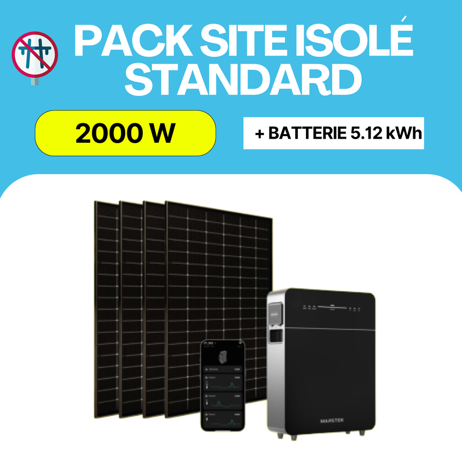 Pack Site Isolé Premium | 2000 Wc – HEOL x Marstek 5.12KWh Sunadom
