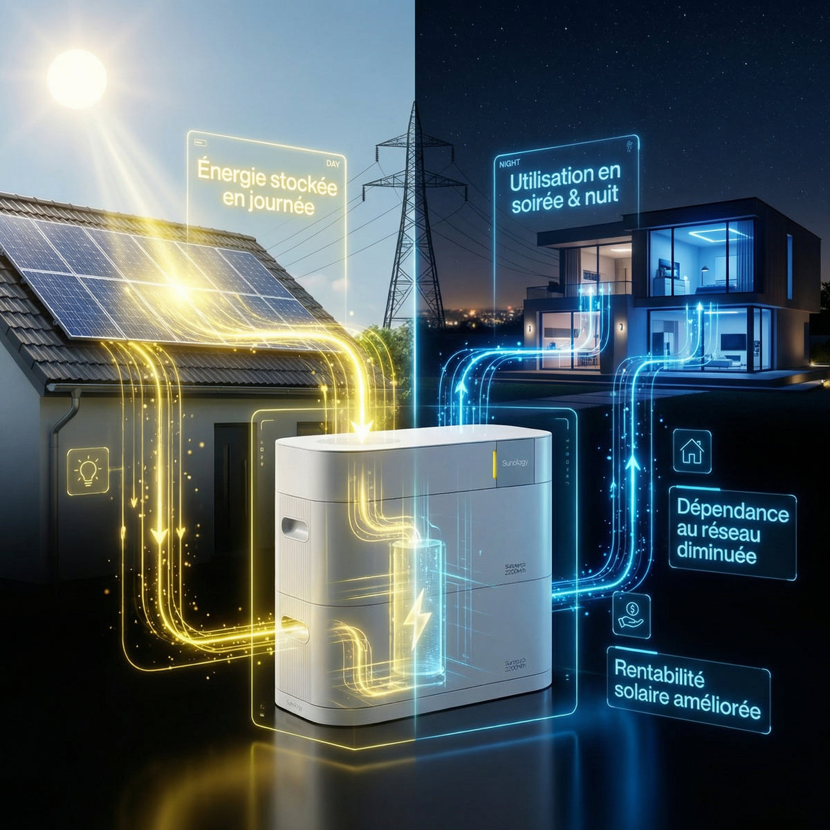 Une batterie peut stocker l’énergie